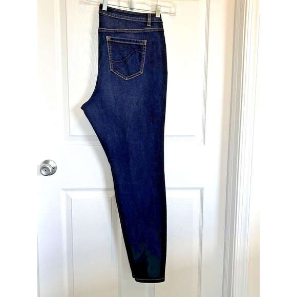 Lane Bryant GENIUS FIT Skinny Ankle Jeans, Size 18 (39x31) Dark Wash, Exc. Cond. - Picture 10 of 15